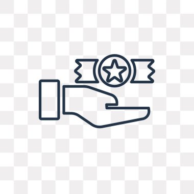 Memnuniyeti vektör anahat simgesini şeffaf arka plan üzerinde yüksek kalitede doğrusal memnuniyeti saydamlık kavramı izole olabilir kullanılan web ve mobil