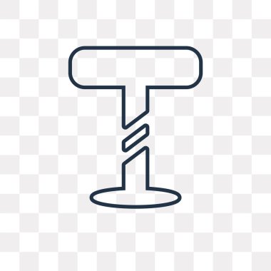 Sandalye vektör anahat simgesini şeffaf arka plan üzerinde yüksek kalitede doğrusal sandalye saydamlık kavramı izole olabilir kullanılan web ve mobil