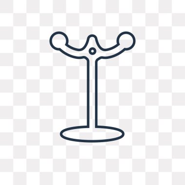 Kat standı şeffaf arka plan üzerinde yüksek kalitede doğrusal kat stand saydamlık kavramı olabilir izole vektör anahat simgesini kullandığınız web ve mobil