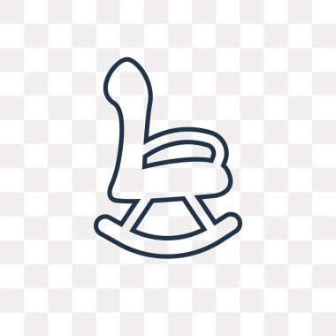 Sallanan sandalye vektör anahat simgesini şeffaf arka plan üzerinde izole, yüksek kalitede doğrusal sallanan sandalye saydamlık kavramı kullanılan web ve mobil olabilir