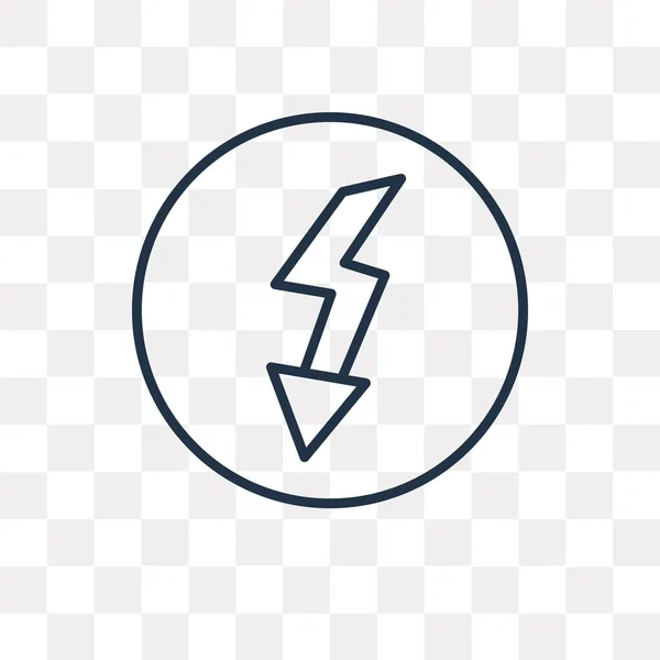 Flash Vector Overzicht Pictogram Geïsoleerd Transparante Achtergrond Hoge Kwaliteit Lineaire — Stockvector