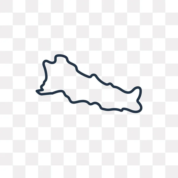 Иконка Вектора Карты Непала Изолированная Прозрачном Фоне Высококачественная Линейная Концепция — стоковый вектор