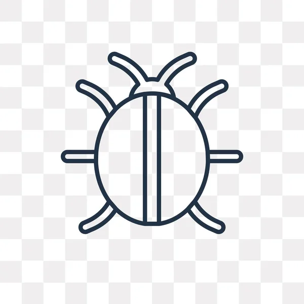 Иконка Вектора Вредоносных Программ Изолированы Прозрачном Фоне Высокое Качество Линейной — стоковый вектор