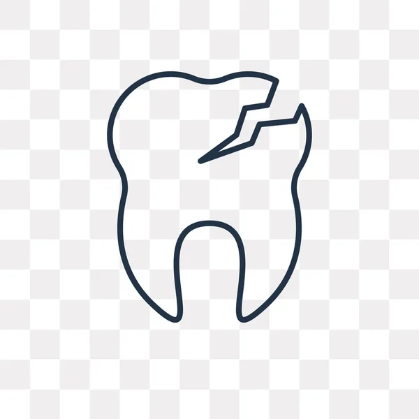 Caries Icono Contorno Vectorial Aislado Sobre Fondo Transparente Concepto Transparencia — Archivo Imágenes Vectoriales