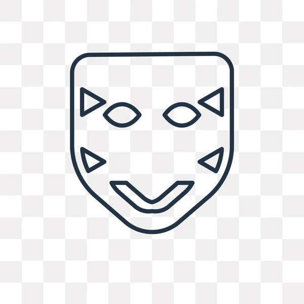 Maske Vektor Outline Symbol Isoliert Auf Transparentem Hintergrund Qualitativ Hochwertige — Stockvektor