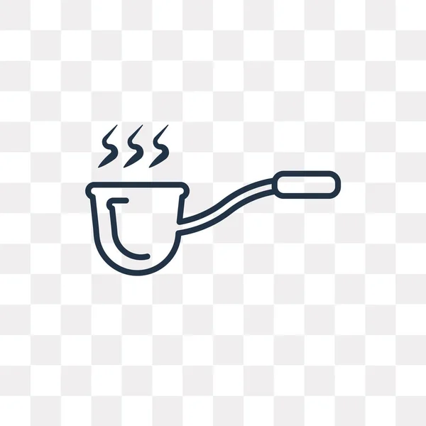 Kahve Vektör Anahat Simgesini Şeffaf Arka Plan Üzerinde Yüksek Kalitede — Stok Vektör