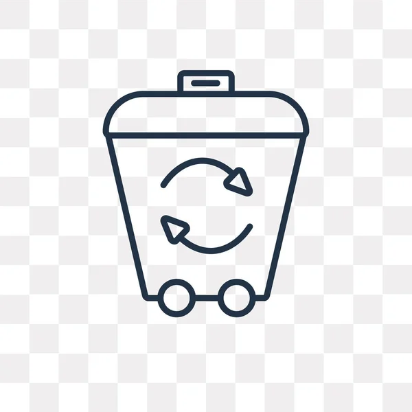 Recycling Vektor Umrisssymbol Isoliert Auf Transparentem Hintergrund Qualitativ Hochwertiges Lineares — Stockvektor