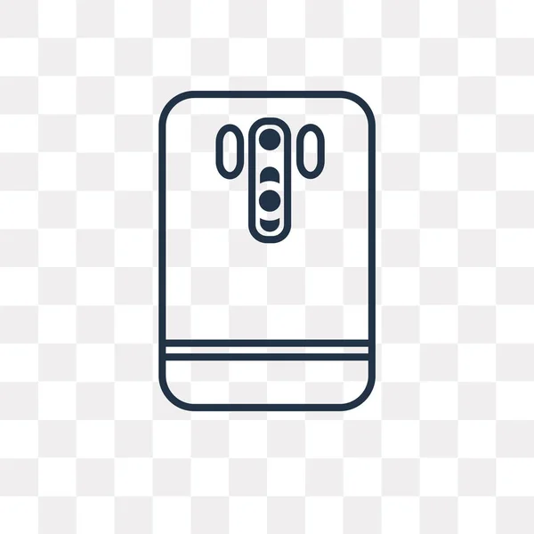 Ícone Contorno Vetor Telefone Isolado Fundo Transparente Conceito Transparência Telefone — Vetor de Stock
