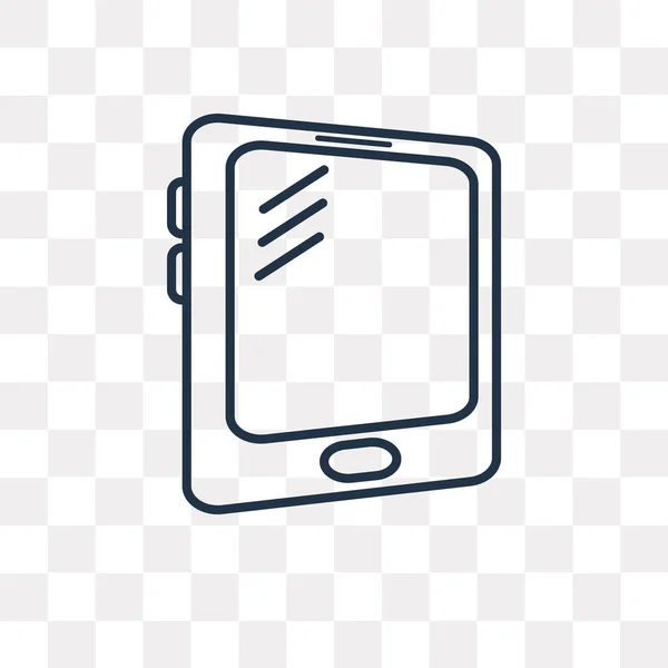 Tablet Vektor Umrisssymbol Isoliert Auf Transparentem Hintergrund Qualitativ Hochwertiges Lineares — Stockvektor