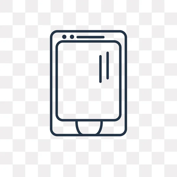Mobile Vektor Outline Icon Isoliert Auf Transparentem Hintergrund Qualitativ Hochwertige — Stockvektor