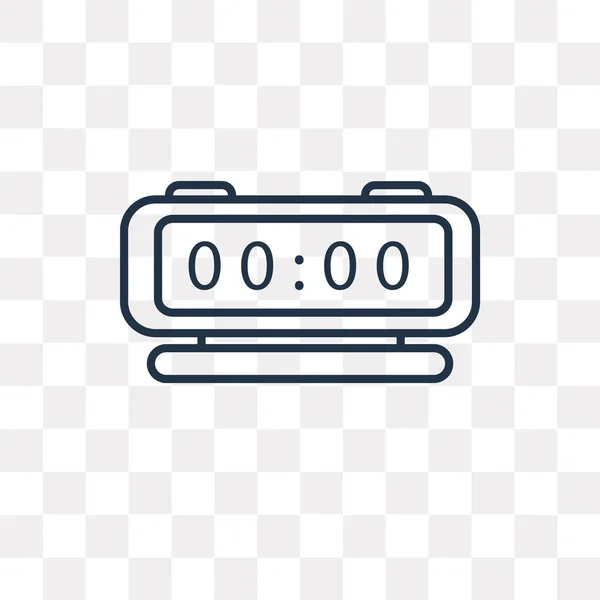 Countdown Vektor Umrisssymbol Isoliert Auf Transparentem Hintergrund Qualitativ Hochwertiges Lineares — Stockvektor