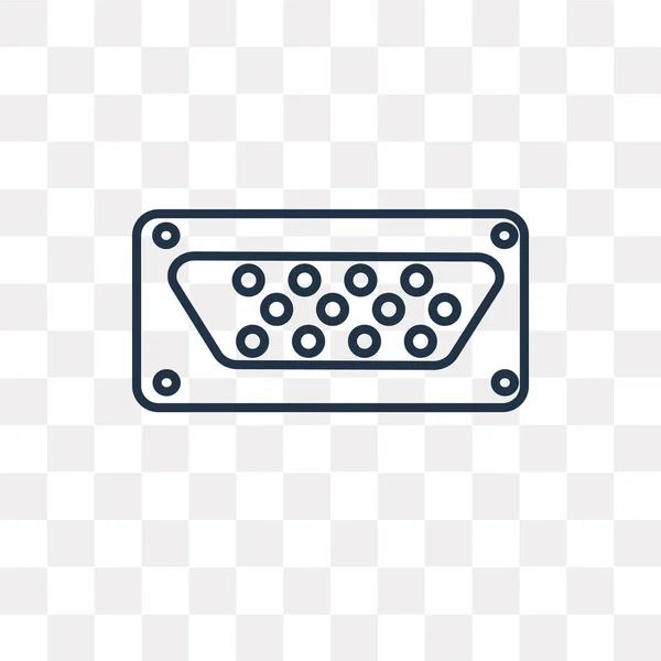 Vector Overzicht Verbindingspictogram Geïsoleerd Transparante Achtergrond Hoge Kwaliteit Lineaire Verbinding — Stockvector