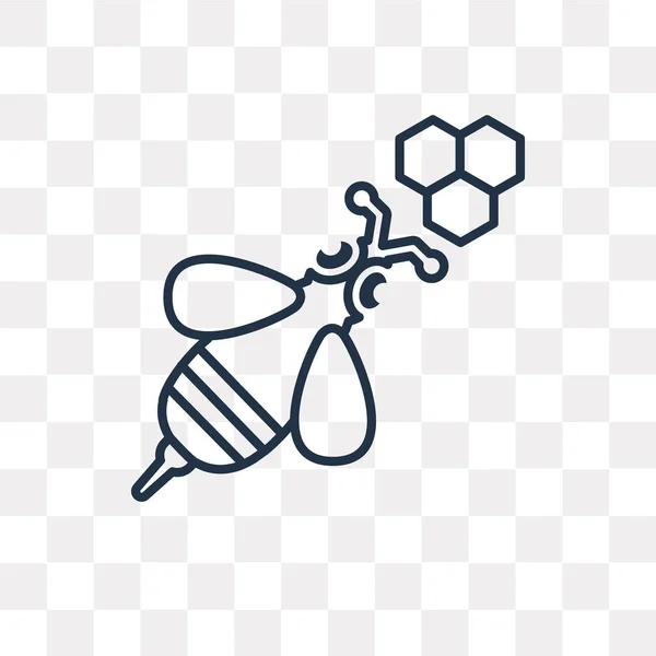 Bienen Vektor Umriss Symbol Isoliert Auf Transparentem Hintergrund Qualitativ Hochwertiges — Stockvektor