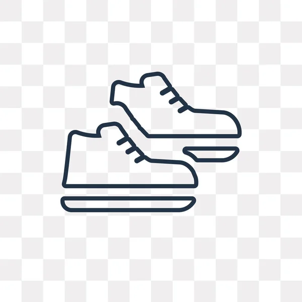 Πάνινα Παπούτσια Διάνυσμα Εικονίδιο Διάρθρωσης Που Απομονώνονται Διαφανές Φόντο Γραμμική — Διανυσματικό Αρχείο