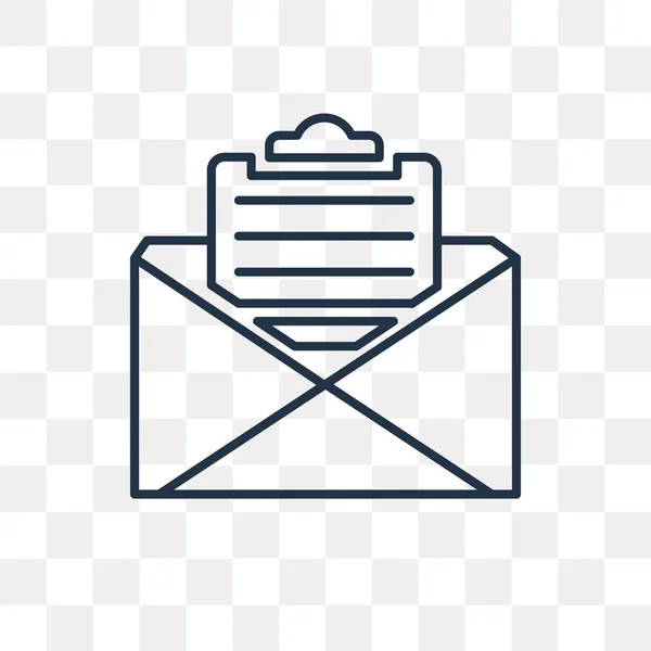 Mail Vektor Umrisssymbol Isoliert Auf Transparentem Hintergrund Qualitativ Hochwertiges Lineares — Stockvektor