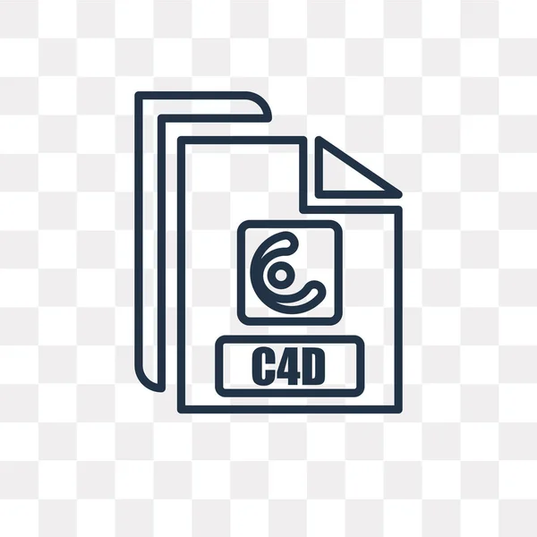 C4D Vektor Outline Icon Isoliert Auf Transparentem Hintergrund Qualitativ Hochwertige — Stockvektor