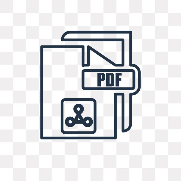 Pdf Vektor Outline Icon Isoliert Auf Transparentem Hintergrund Hohe Qualität — Stockvektor