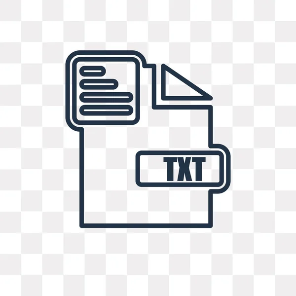 Txt Vektor Outline Icon Isoliert Auf Transparentem Hintergrund Qualitativ Hochwertiges — Stockvektor