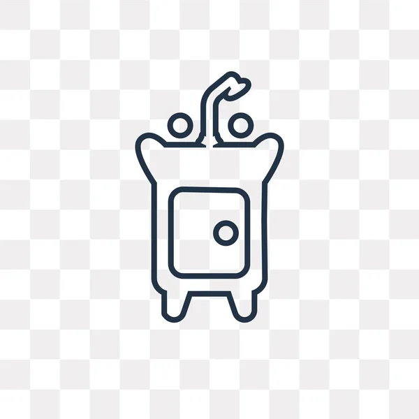 Иконка Раковины Вектора Контура Изолированы Прозрачном Фоне Высокое Качество Линейной — стоковый вектор