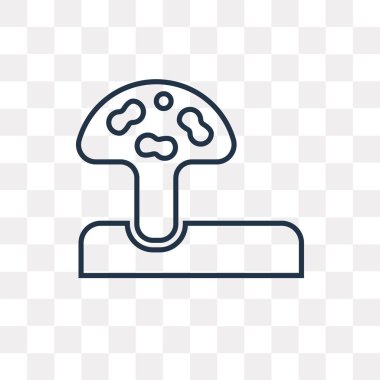 Mantar vektör anahat simgesini şeffaf arka plan üzerinde yüksek kalitede doğrusal mantar saydamlık kavramı izole olabilir kullanılan web ve mobil