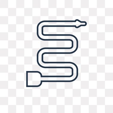 Hortum üzerinde şeffaf arka plan izole anahat simgesini vektör, yüksek kalitede doğrusal hortum saydamlık kavramı kullanılan web ve mobil olabilir