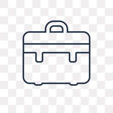 Portföy vektör anahat simgesini şeffaf arka plan üzerinde yüksek kalitede doğrusal portföy saydamlık kavramı izole olabilir kullanılan web ve mobil