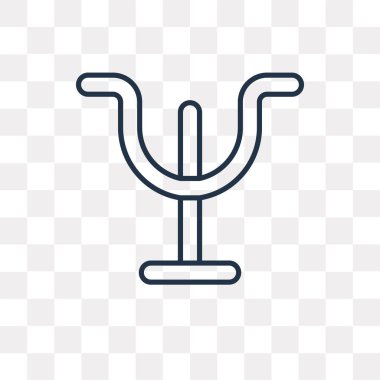 Psi vektör anahat simgesini şeffaf arka plan üzerinde yüksek kalitede doğrusal Psi saydamlık kavramı izole olabilir kullanılan web ve mobil