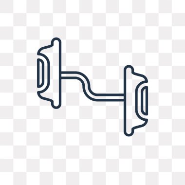 Direnç vektör anahat simgesini şeffaf arka plan üzerinde yüksek kalitede doğrusal direnç saydamlık kavramı izole olabilir kullanılan web ve mobil