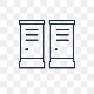 Dolap anahat simgesini şeffaf arka plan üzerinde izole vektör, yüksek kalitede doğrusal dolap saydamlık kavramı kullanılan web ve mobil olabilir