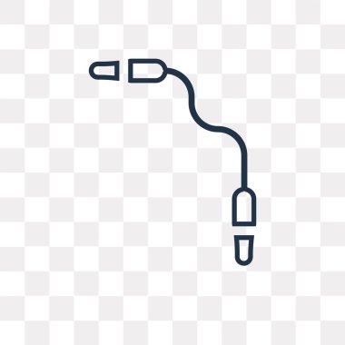 İp atlama vektör anahat simgesini şeffaf arka plan üzerinde yüksek kalitede doğrusal ip atlama saydamlık kavramı izole olabilir kullanılan web ve mobil