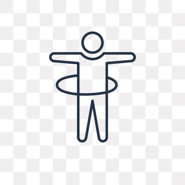 Sopa adam Hoop vektör anahat simgesini şeffaf arka plan üzerinde yüksek kalitede doğrusal sopa adam Hoop saydamlık kavramı izole olabilir kullanılan web ve mobil