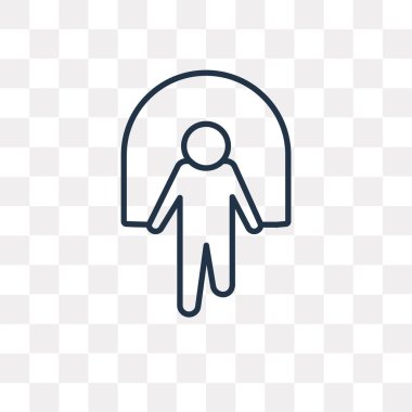 İp vektör anahat simgesini şeffaf arka plan üzerinde izole atlama, yüksek kalitede doğrusal Skipping Halat saydamlık kavramı kullanılan web ve mobil olabilir