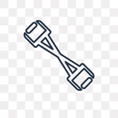 Göğüs genişletici vektör anahat simgesini şeffaf arka plan üzerinde yüksek kalitede doğrusal göğüs genişletici saydamlık kavramı izole olabilir kullanılan web ve mobil