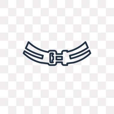 Atletik kayış vektör anahat simgesini şeffaf arka plan üzerinde yüksek kalitede doğrusal atletik kayış saydamlık kavramı izole olabilir kullanılan web ve mobil