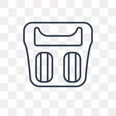 Ölçek vektör anahat simgesini şeffaf arka plan üzerinde izole tartma, yüksek kalitede doğrusal tartı ölçek saydamlık kavramı kullanılan web ve mobil olabilir