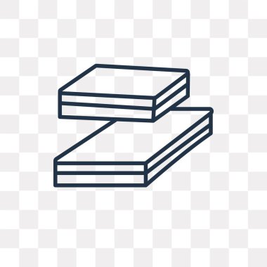 Saydam arka plan üzerinde yüksek kalitede doğrusal saydamlık kavramı kitap izole kitap vektör anahat simgesini kullandığınız web ve mobil olabilir