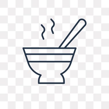 Yemek vektör anahat simgesini şeffaf arka plan üzerinde yüksek kalitede doğrusal yemek saydamlık kavramı izole olabilir kullanılan web ve mobil