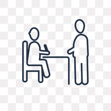 Sınıf vektör anahat simgesini şeffaf arka plan üzerinde yüksek kalitede doğrusal sınıf saydamlık kavramı izole olabilir kullanılan web ve mobil