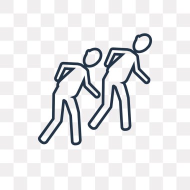 Saydam arka plan üzerinde yüksek kalitede doğrusal jimnastik saydamlık kavramı izole jimnastik vektör anahat simgesini kullandığınız web ve mobil olabilir