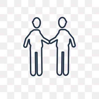 elini sıkmak vektör anahat simgesini şeffaf arka plan üzerinde izole, yüksek kalitede doğrusal el sallamak saydamlık kavramı kullanılan web ve mobil olabilir