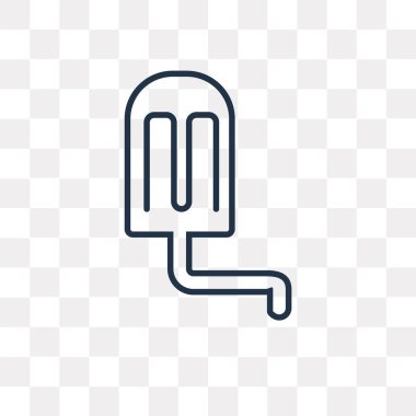 Tampon vektör anahat simgesini şeffaf arka plan üzerinde yüksek kalitede doğrusal Tampon saydamlık kavramı izole olabilir kullanılan web ve mobil