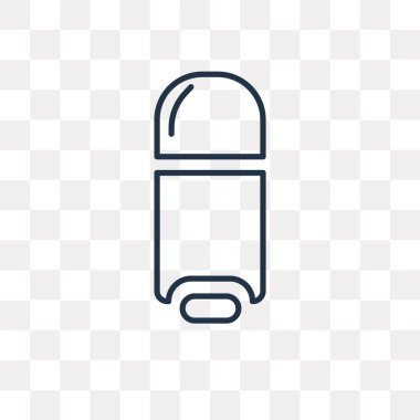 Deodorant vektör anahat simgesini şeffaf arka plan üzerinde yüksek kalitede doğrusal Deodorant saydamlık kavramı izole olabilir kullanılan web ve mobil