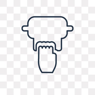 Doku vektör anahat simgesini şeffaf arka plan üzerinde yüksek kalitede doğrusal doku saydamlık kavramı izole olabilir kullanılan web ve mobil