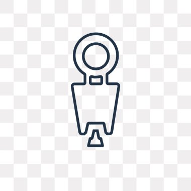 Çöp vektör anahat simgesini şeffaf arka plan üzerinde yüksek kalitede doğrusal çöp saydamlık kavramı izole olabilir kullanılan web ve mobil