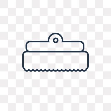 Sünger vektör anahat simgesini şeffaf arka plan üzerinde yüksek kalitede doğrusal sünger saydamlık kavramı izole olabilir kullanılan web ve mobil