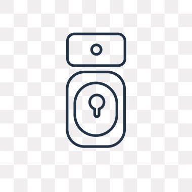 Tuvalet vektör anahat simgesini şeffaf arka plan üzerinde yüksek kalitede doğrusal tuvalet saydamlık kavramı izole olabilir kullanılan web ve mobil