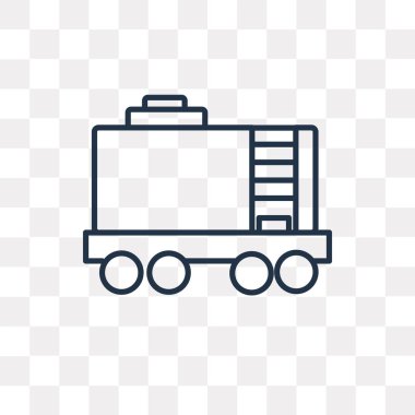 Tank vektör anahat simgesini şeffaf arka plan üzerinde yüksek kalitede doğrusal Tank saydamlık kavramı izole olabilir kullanılan web ve mobil