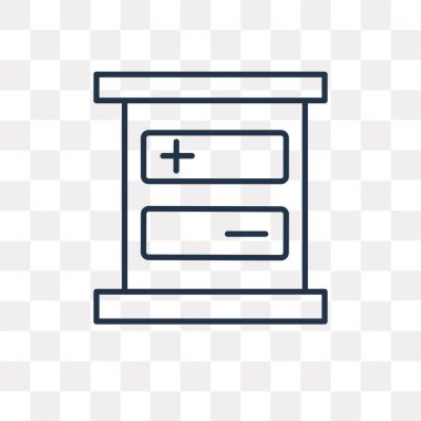 Anahtarı vektör anahat simgesini şeffaf arka plan üzerinde yüksek kalitede doğrusal geçiş saydamlık kavramı izole olabilir kullanılan web ve mobil