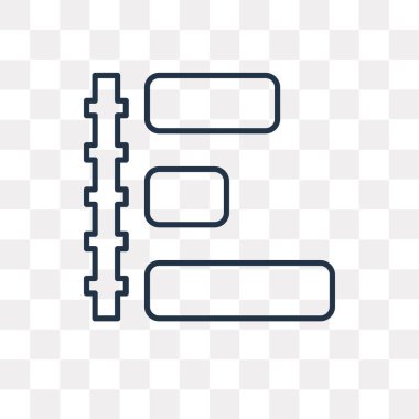 Şeffaf arka plan üzerinde izole grafik vektör anahat simgesini yüksek kalitede doğrusal çubuk grafik saydamlık kavramı kullanılan web ve mobil olabilir