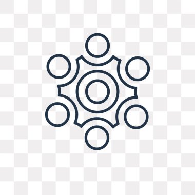 Diyagram vektör anahat simgesini şeffaf arka plan üzerinde yüksek kalitede doğrusal diyagramı saydamlık kavramı izole olabilir kullanılan web ve mobil